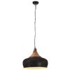 vidaXL Hanglamp industrieel E27 45 cm ijzer en massief hout zwart