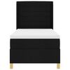 vidaXL Boxspring bed met matras Zwart 80 x 200 cm Stof