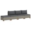 vidaXL 4 st Rieten Loungeset met Kussens GENDT Natuurlijk rattan