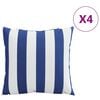 vidaXL Sierkussens 4 st 40x40 cm stof gestreept wit & blauw