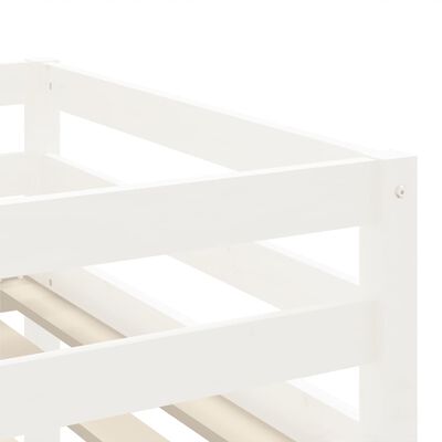 vidaXL Kinderhoogslaper met ladder 80x200 cm massief grenenhout wit