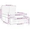 vidaXL Boxspring met matras stof donkerbruin 140x190 cm