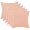 vidaXL Kussensloop 6 st HEERLEN Roze 30 x 30 cm Boucl&eacute;