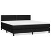 vidaXL Boxspring met matras stof zwart 160x200 cm