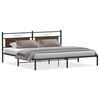 vidaXL Bedframe zonder matras 193x201 cm spaanplaat bruin eikenkleurig