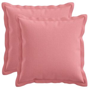 vidaXL Kussensloop 2 st HOUTEN Roze 30 x 30 cm Faux Linnen