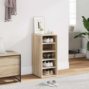 vidaXL Schoenenkast 31,5x35x70 cm bewerkt hout sonoma eikenkleurig