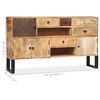 vidaXL Dressoir 140x30x80 cm massief mangohout