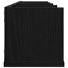 vidaXL Wandplank met plank Zwart Eiken 100 x 18 x 18 cm Bewerkt hout