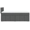vidaXL Boxspring met matras stof donkergrijs 90x200 cm