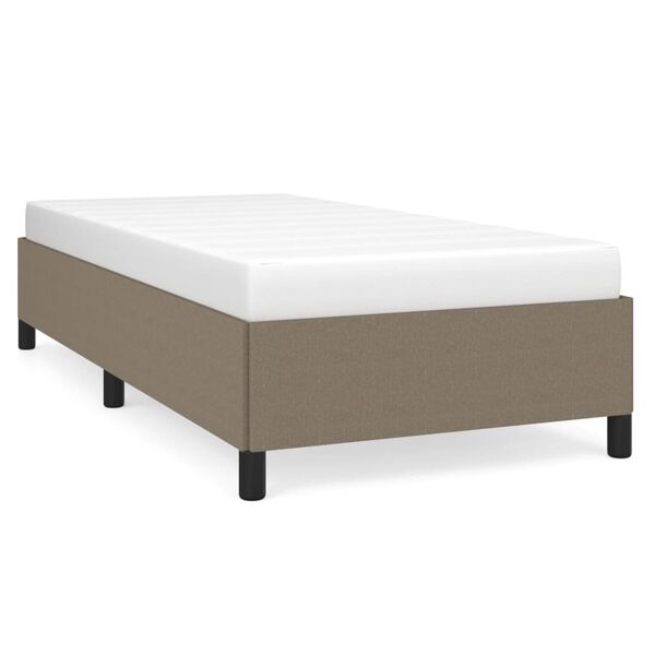 vidaXL Bedframe zonder matras 80x200 cm stof taupe