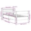 vidaXL Bedframe zonder matras massief grenenhout wit 140x200 cm