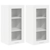 vidaXL Hangkast 2 st Wit Bewerkt hout