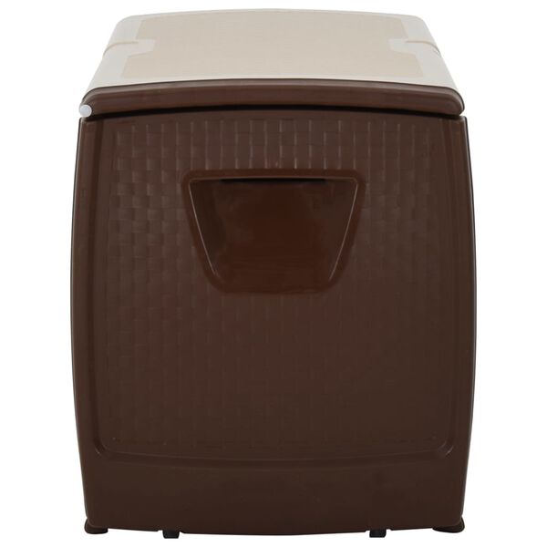 vidaXL Opbergbox 122x56x63 cm beige en bruin