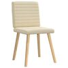 vidaXL Eetkamerstoelen 4 st stof cr&egrave;mekleurig