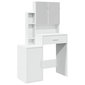 vidaXL Kaptafel met kastje 80x35x132 cm wit
