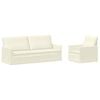 vidaXL Bankstel 2 pcs Cr&egrave;mekleurig Katoen Stof