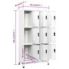 vidaXL Lockerkast 90x45x180 cm staal wit