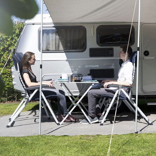 Campart Travel Campingstoelen 2 st Novara 68x43,5x120 cm blauw