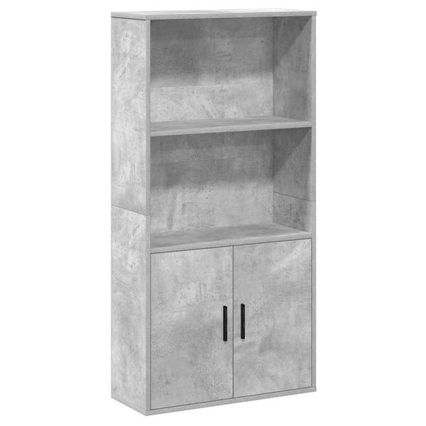 vidaXL Boekenkast 60x24x120 cm bewerkt hout betongrijs