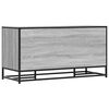 vidaXL Schoenenbank 100x40x53,5 cm bewerkt hout en metaal grijs sonoma