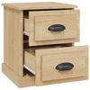vidaXL Nachtkastjes 2 st 39x39x47,5 cm bewerkt hout sonoma eikenkleur