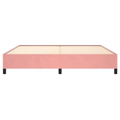 vidaXL Bedframe fluweel roze 200x200 cm