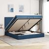 vidaXL Ottoman bed met matras 180x200cm stof blauw