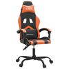 vidaXL Gamestoel kunstleer zwart en oranje