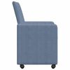 vidaXL Dining Stoelen met Wielen 2 pcs Blauw 57 x 66 x 94 cm