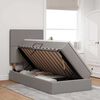 vidaXL Opslag bed met matras met matras Taupe 90 x 200 cm Polyester
