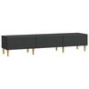 vidaXL TV-kast 147 x 34,5 x 30 cm Zwart Bewerkt hout