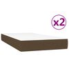 vidaXL Boxspring met matras stof donkerbruin 200x200 cm