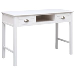 vidaXL Schrijftafel 110x45x76 cm hout wit