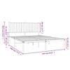 vidaXL Bedframe met hoofdbord metaal zwart 135x190 cm