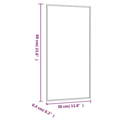 vidaXL Wandspiegel 30x60 cm rechthoekig glas