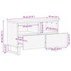 vidaXL TV-kast met opslag Bruin 70 x 33 x 46 cm Massief Mango Hout