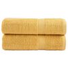 vidaXL Badhanddoeken SOLUND 2 st 600 g/m&sup2; 100x150 cm goudkleurig