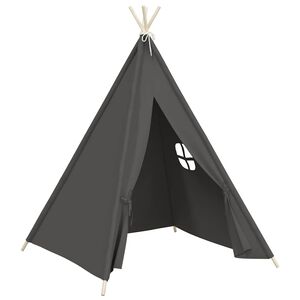 vidaXL Kindertipitent met tas 120x120x150 cm peachskin grijs
