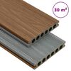 vidaXL Terrasplanken met accessoires 30 m&sup2; 4 m HKC bruin en grijs