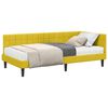 vidaXL Hoekbedframe met Matras met hoofdeinde 2 pcs Geel Fluweel