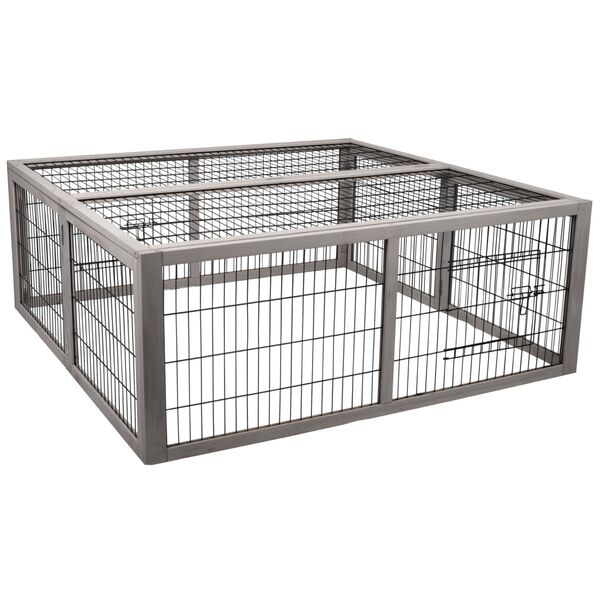 FLAMINGO Konijnenverblijf inklapbaar met 2 deuren Mel 116x112x45 cm