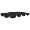 vidaXL Vervangingsluifel voor schommelbank 150/130x105/70 cm zwart