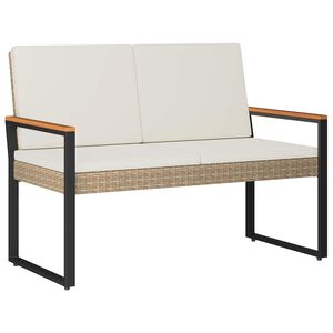 vidaXL Tuinbank 2 -Seater 107 x 61 x 80 cm poly rattan Rechthoekig