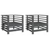 vidaXL Tuinstoelen 2 st massief grenenhout grijs