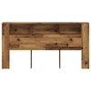 vidaXL Hoofdbordkast 200x18,5x102,5 cm bewerkt hout oud houtkleurig