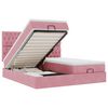 vidaXL Ottoman bed met matrassen 200x200cm fluweel roze