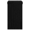 vidaXL Plantenstandaard 2 pcs Zwart Eiken 10 x 10 x 18 cm Bewerkt hout