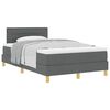 vidaXL Boxspringbed met kussen Donkergrijs 120 x 200 cm Stof
