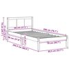 vidaXL Bedframe Wit 80 x 200 cm Massief grenenhout